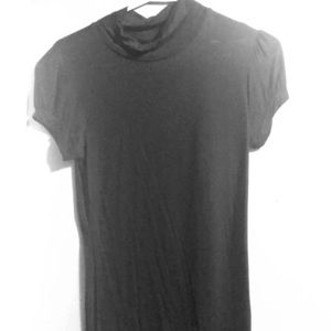 Black short sleeved top